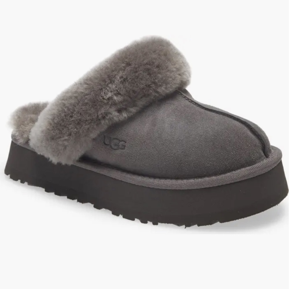 UGG gray disquette slippers